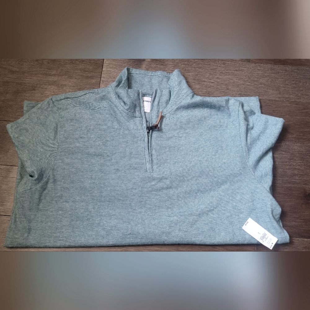 Mens Half Zip Sweater - Old Navy - Blue/Green - Size Large